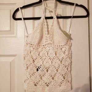Crocheted halter top